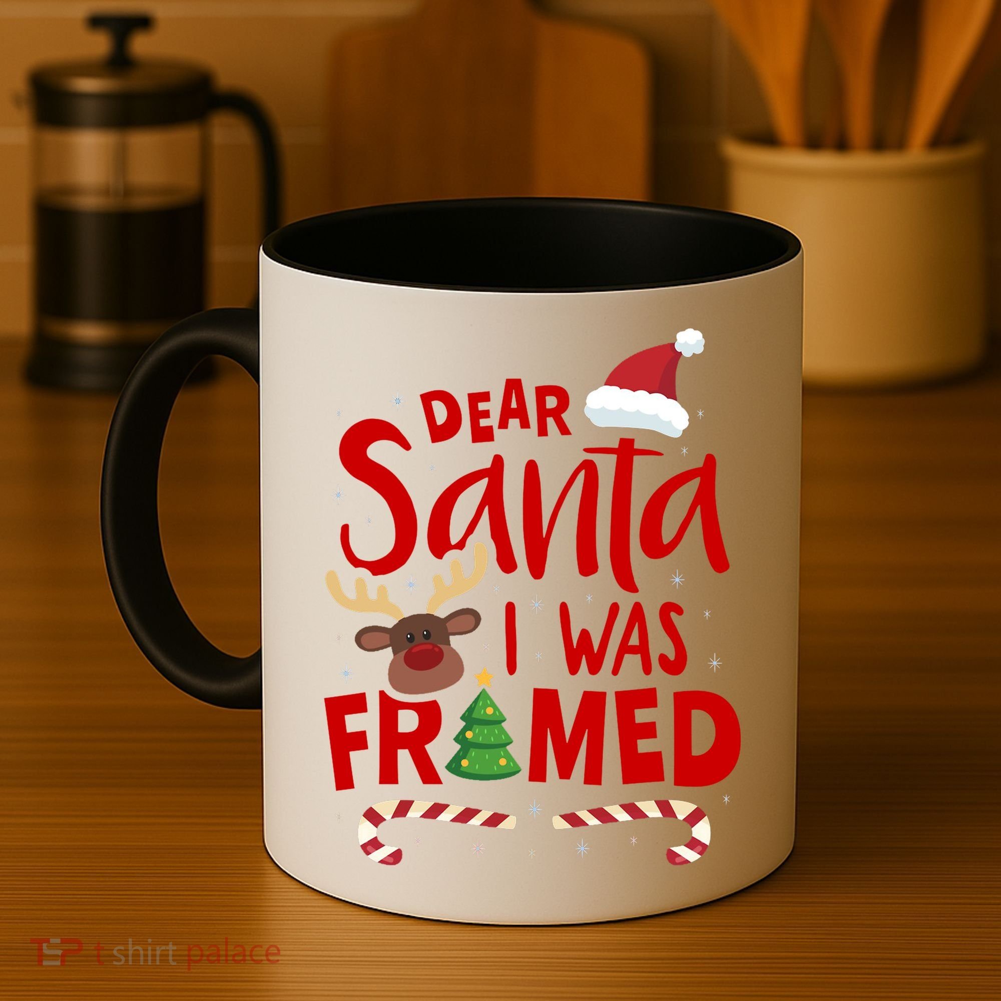 Dear Santa I Was Framed Coffee Mug