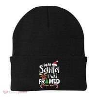 Dear Santa I Was Framed Beanie thumb 0