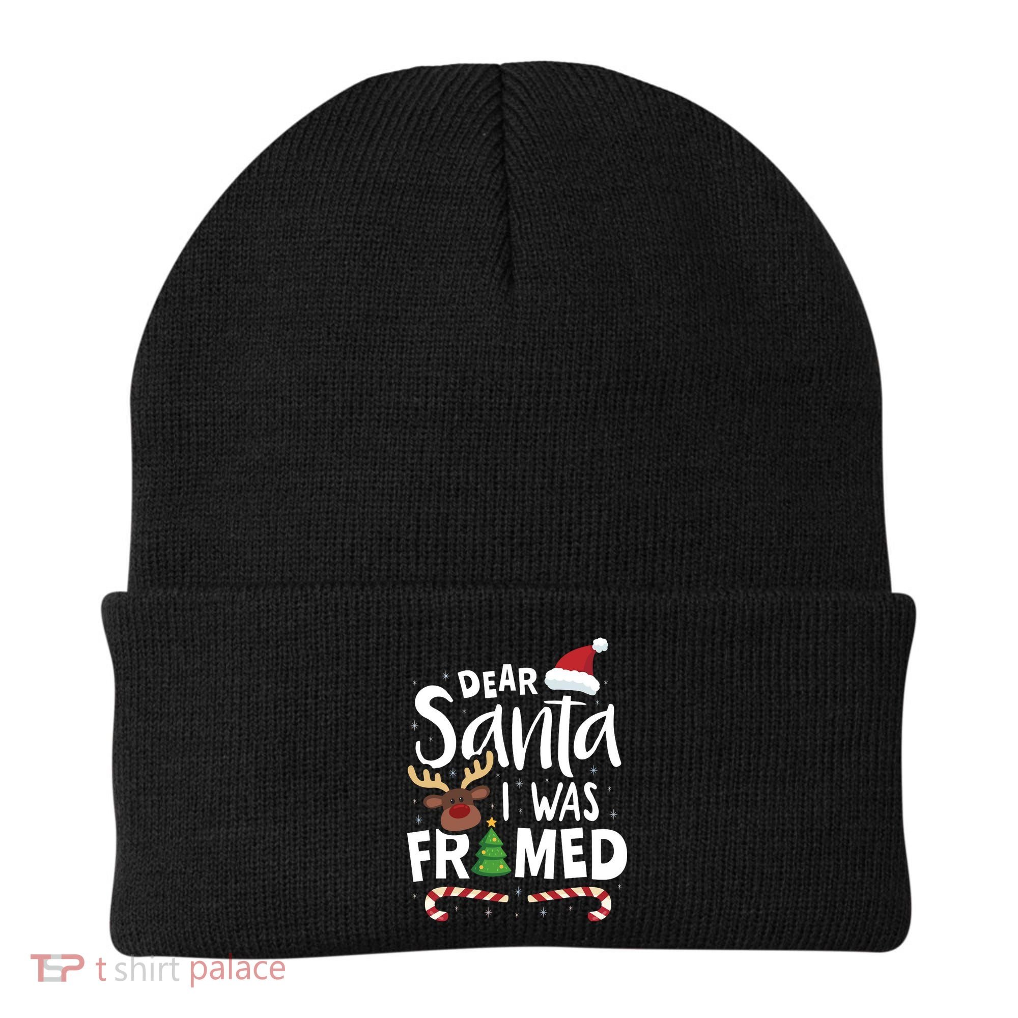 Dear Santa I Was Framed Beanie