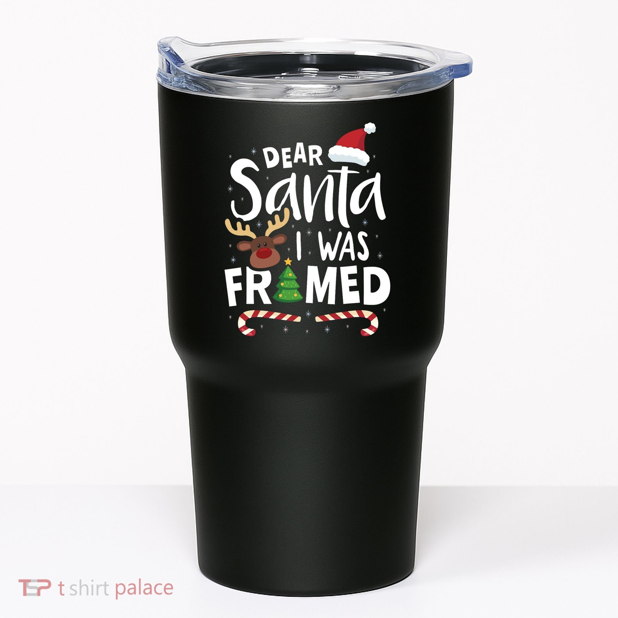 Dear Santa I Was Framed Tumbler