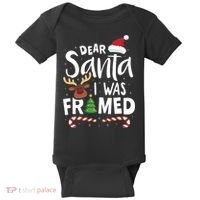 Dear Santa I Was Framed Baby Bodysuit thumb 0