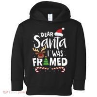 Dear Santa I Was Framed Toddler Hoodie thumb 0