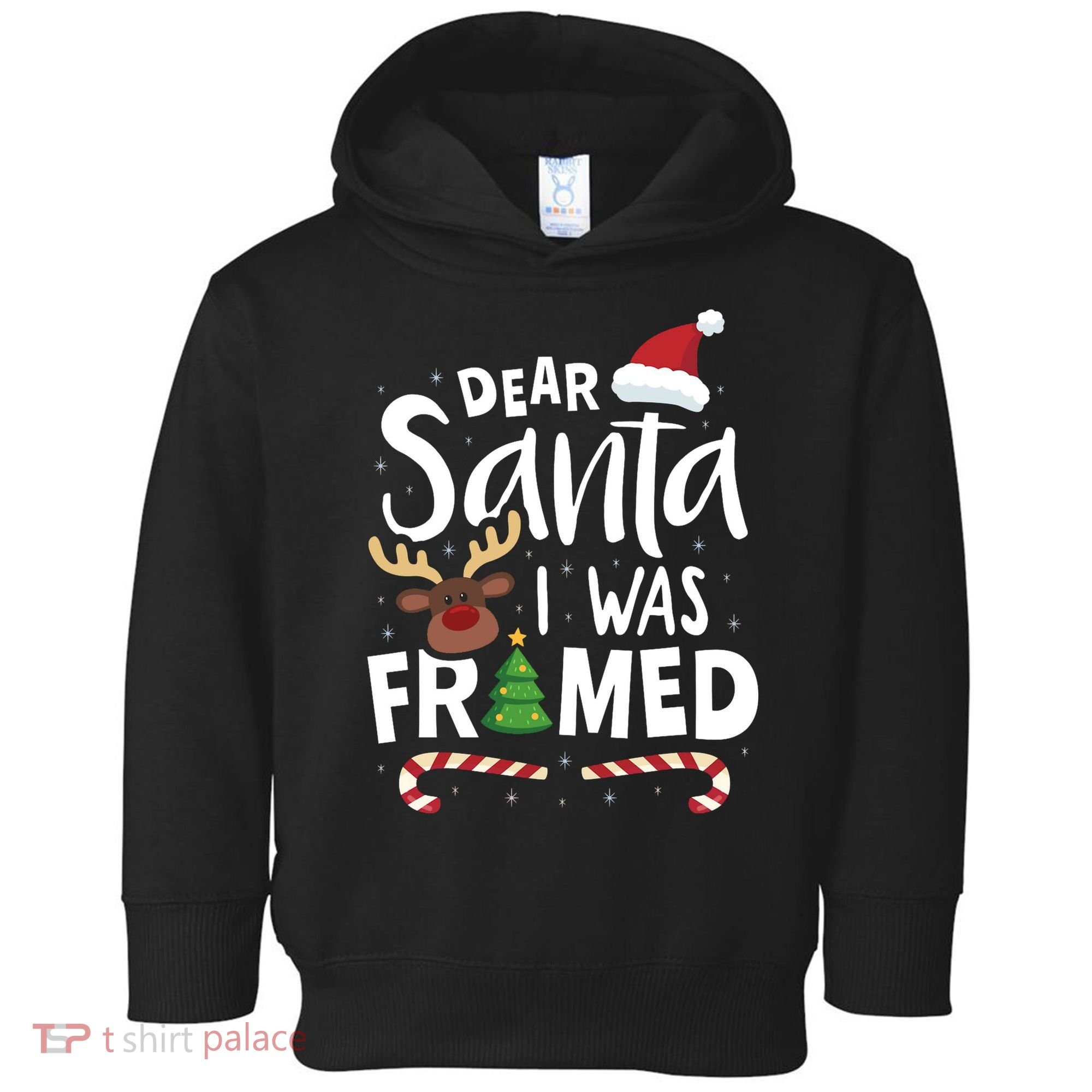 Dear Santa I Was Framed Toddler Hoodie