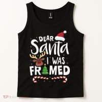 Dear Santa I Was Framed Tank Top thumb 2