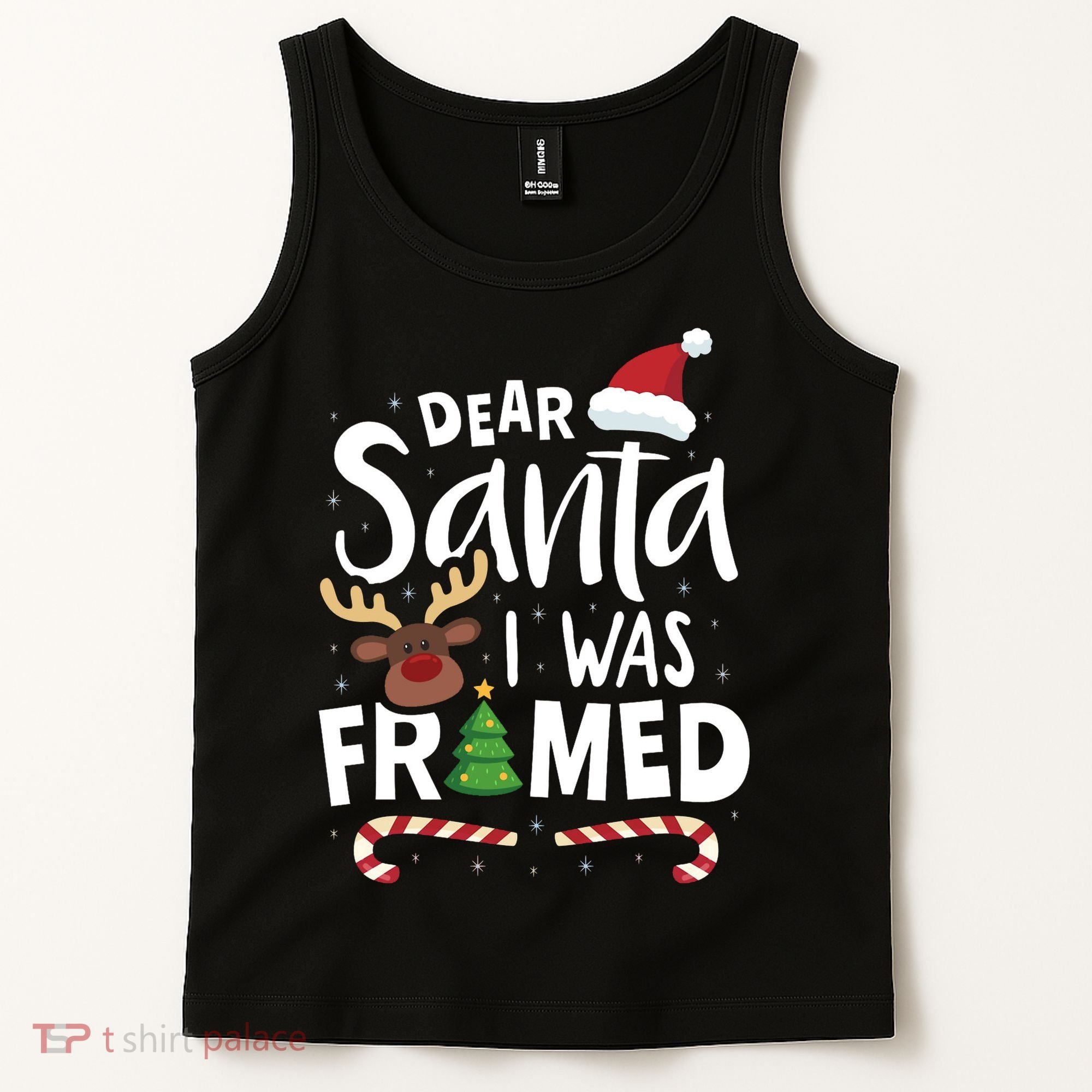 Dear Santa I Was Framed Tank Top