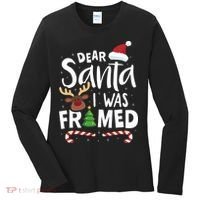 Dear Santa I Was Framed Women's Long Sleeve Shirt thumb 0