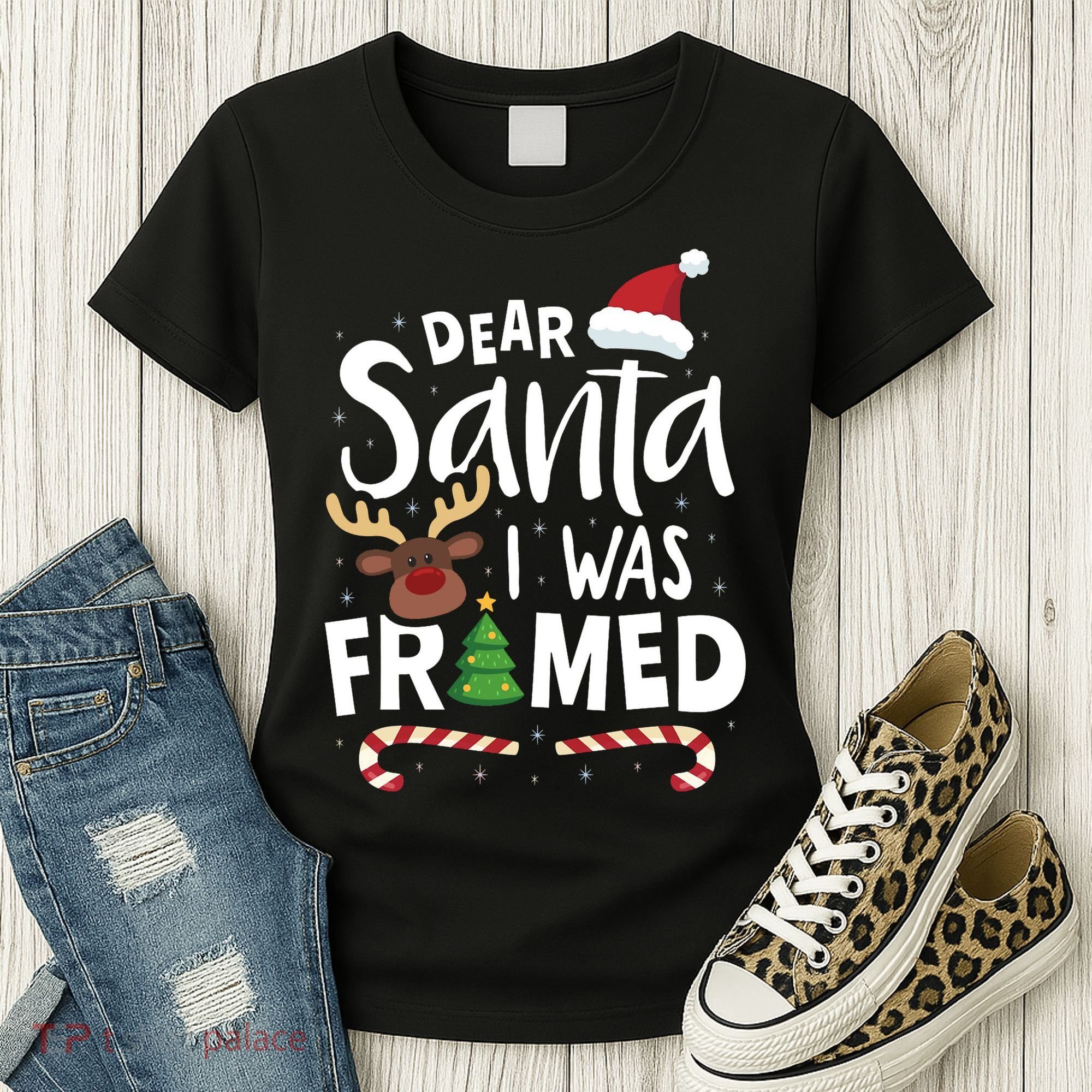 Dear Santa I Was Framed Women's T-Shirt