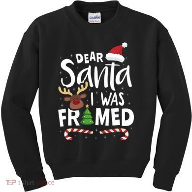 Dear Santa I Was Framed Kids Sweatshirt