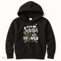 Dear Santa I Was Framed Kids Hoodie thumb 0