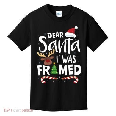 Dear Santa I Was Framed Kids T-Shirt