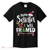 Dear Santa I Was Framed Kids T-Shirt thumb 0