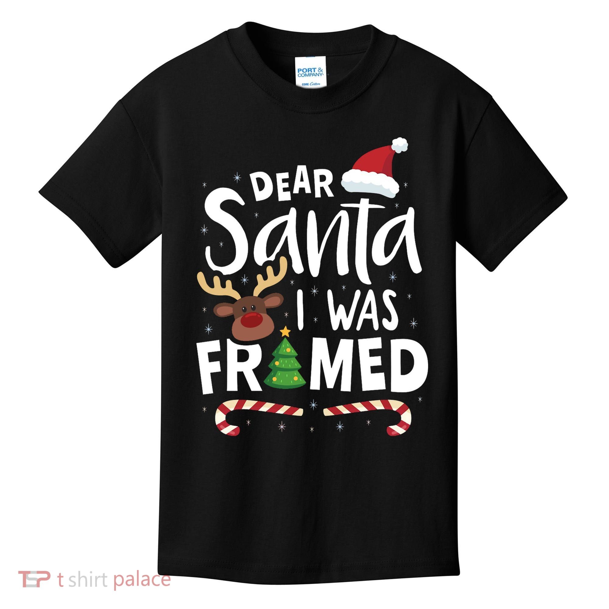 Dear Santa I Was Framed Kids T-Shirt