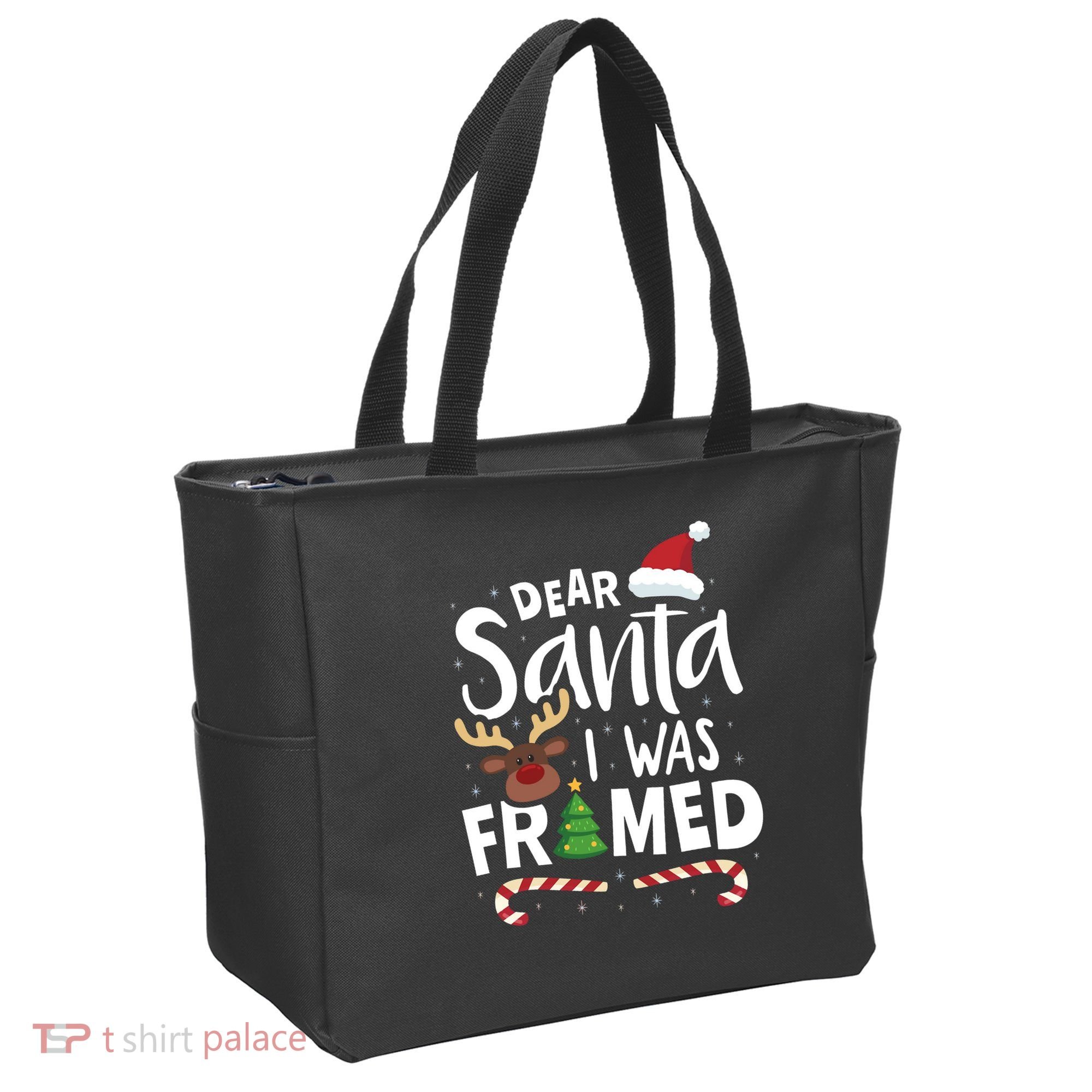 Dear Santa I Was Framed Tote Bag