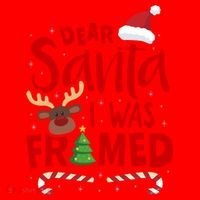 Dear Santa I Was Framed Santa Hat thumb 1