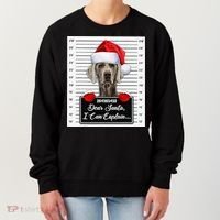 Dear Santa I Can Explain Funny Christmas Weimaraner Xmas Women's Sweatshirt thumb 0