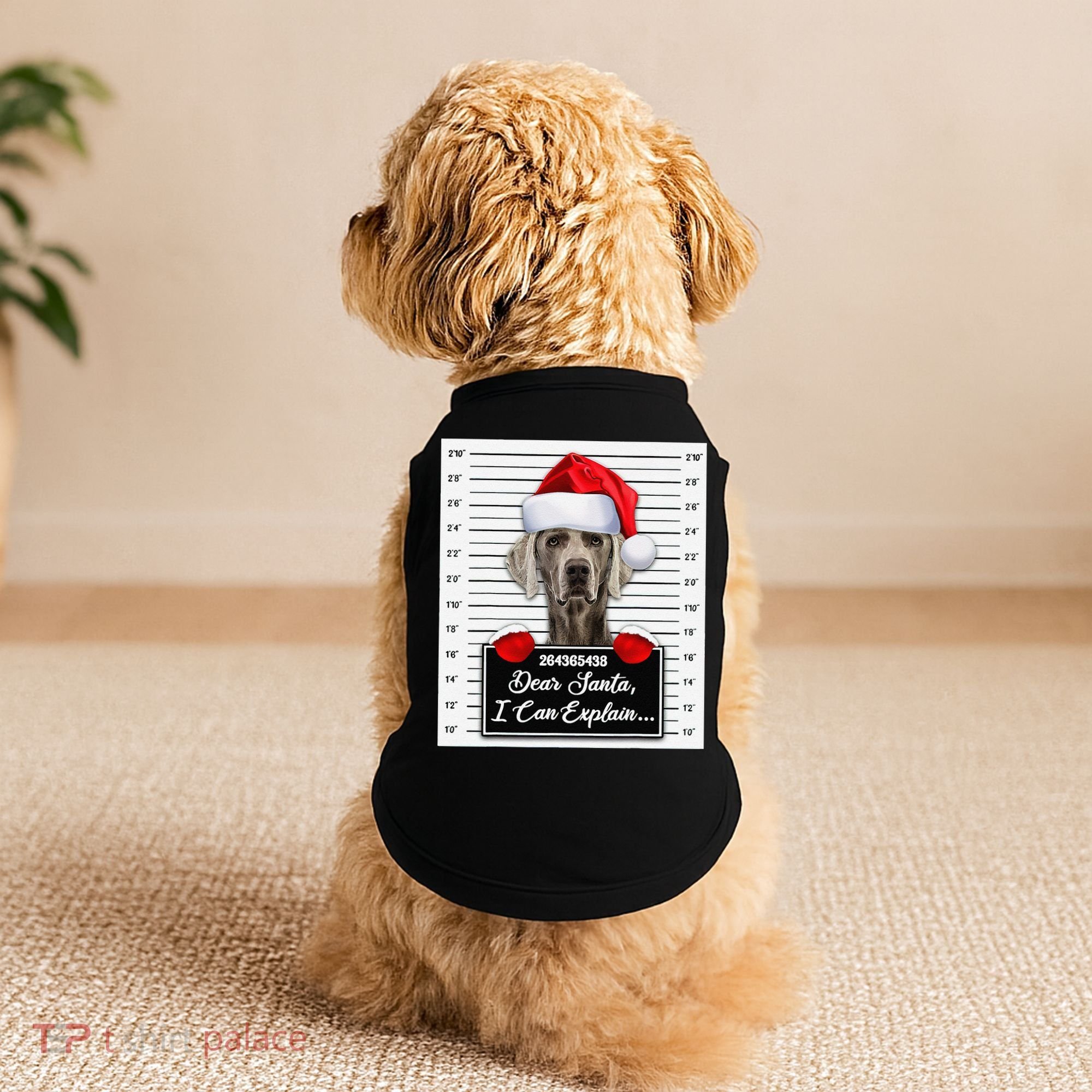 Dear Santa I Can Explain Funny Christmas Weimaraner Xmas Doggie Tank