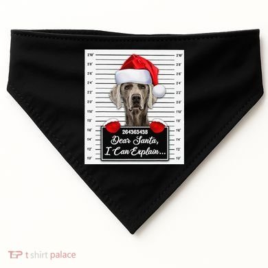 Dear Santa I Can Explain Funny Christmas Weimaraner Xmas USA-Made Doggie Bandana