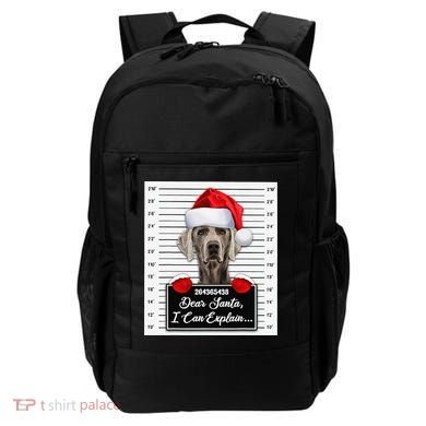 Dear Santa I Can Explain Funny Christmas Weimaraner Xmas Backpack