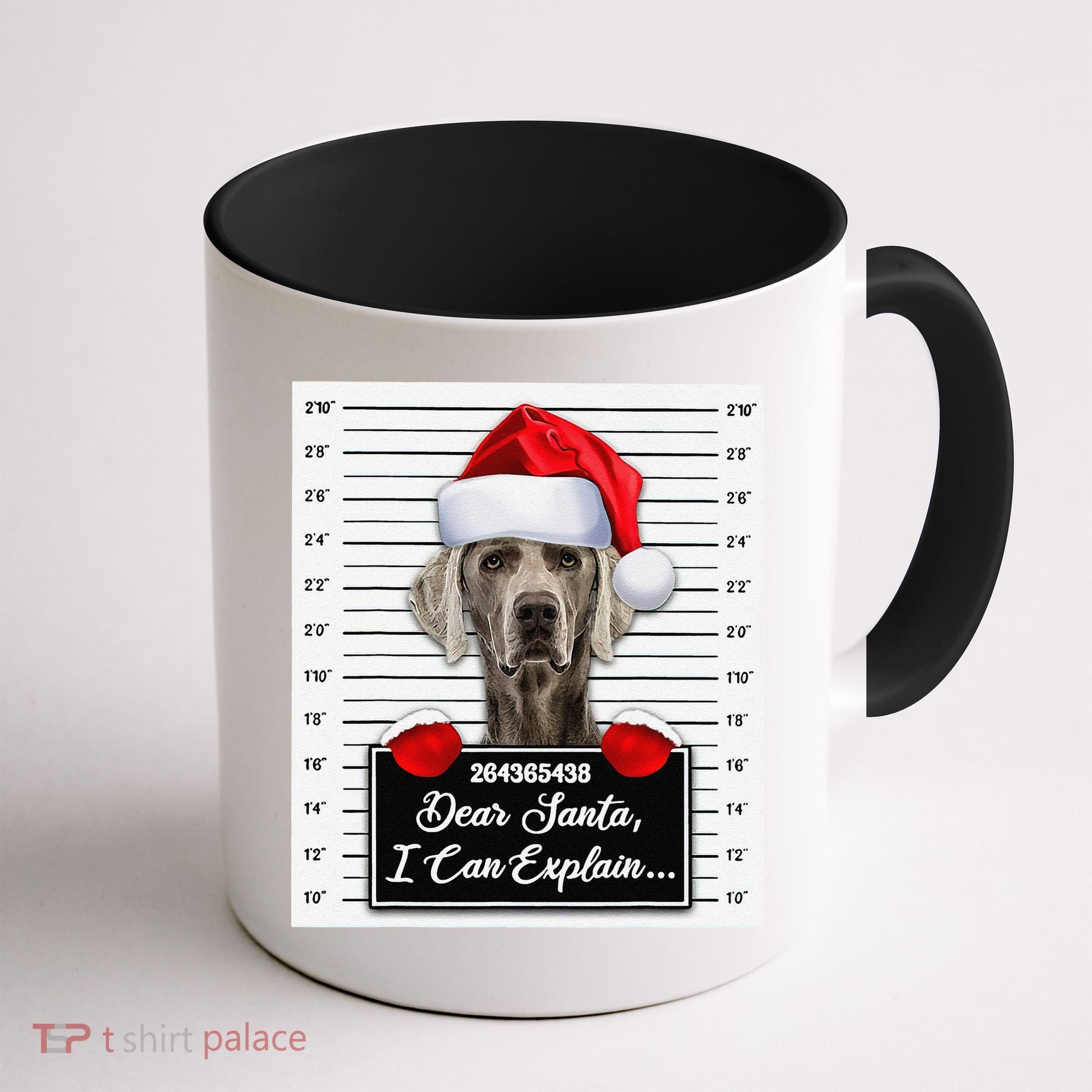 Dear Santa I Can Explain Funny Christmas Weimaraner Xmas Coffee Mug