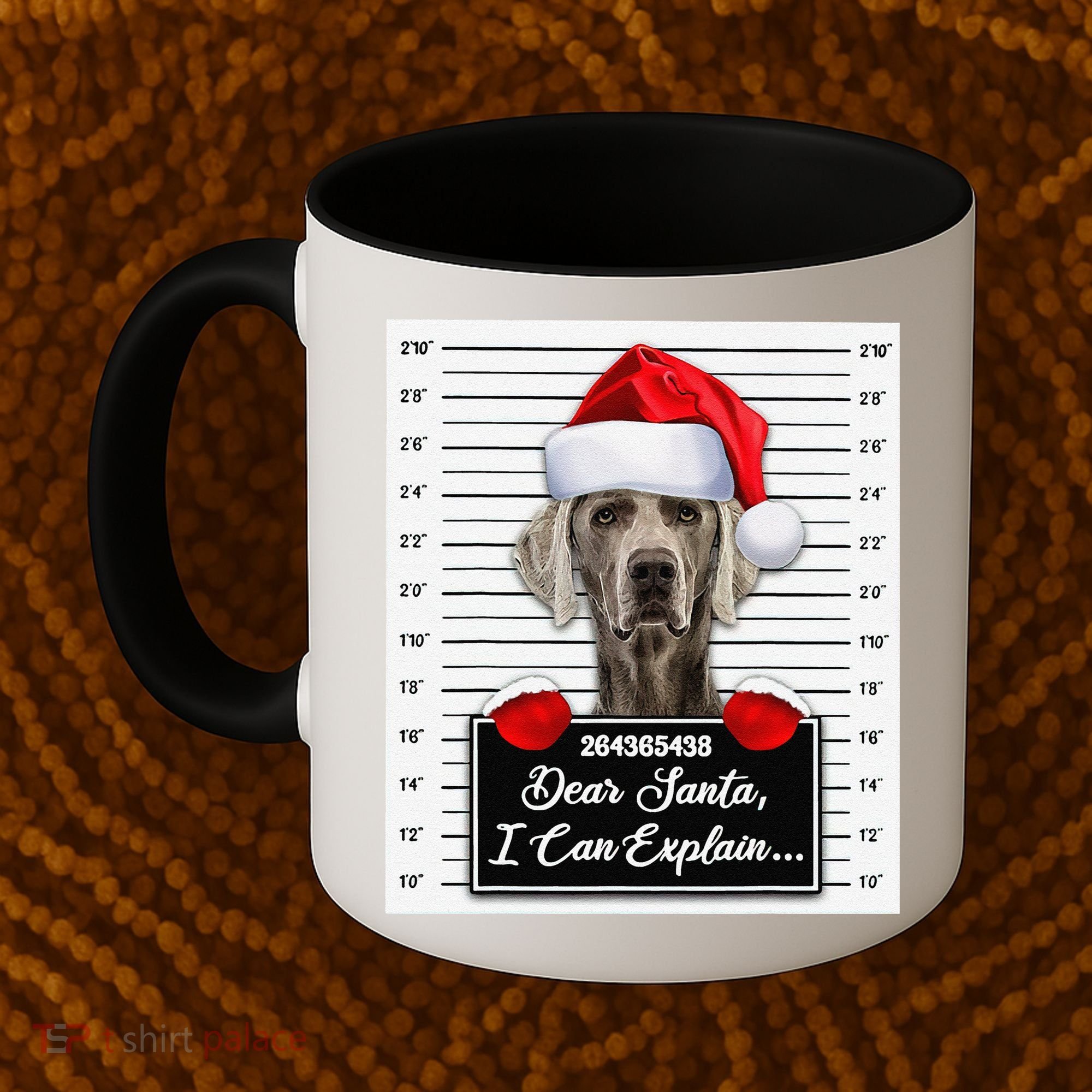 Dear Santa I Can Explain Funny Christmas Weimaraner Xmas Coffee Mug