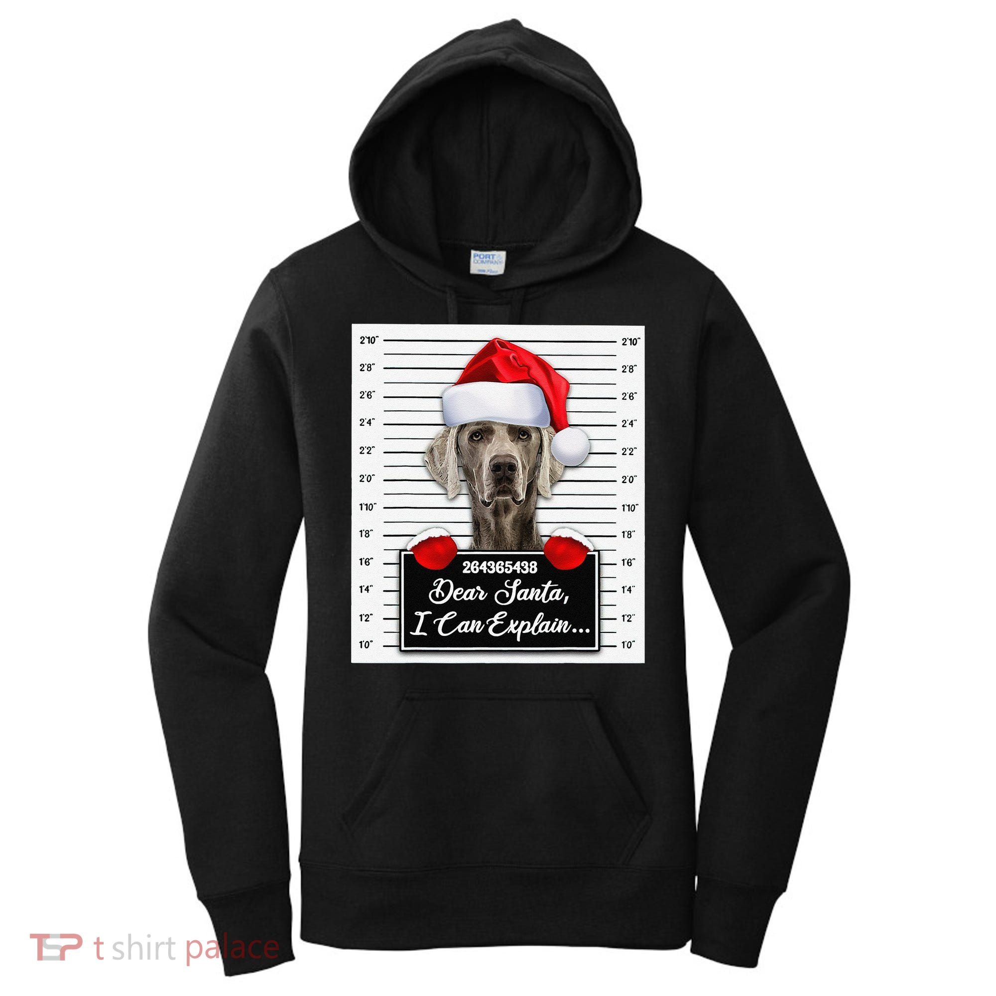 Dear Santa I Can Explain Funny Christmas Weimaraner Xmas Women's Hoodie