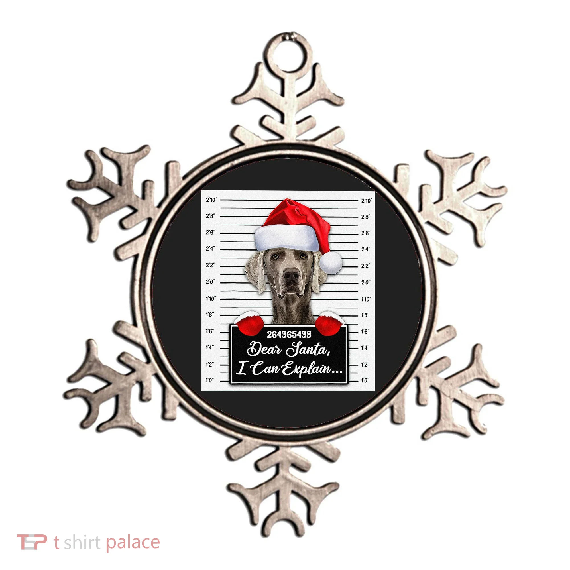 Dear Santa I Can Explain Funny Christmas Weimaraner Xmas Ornament