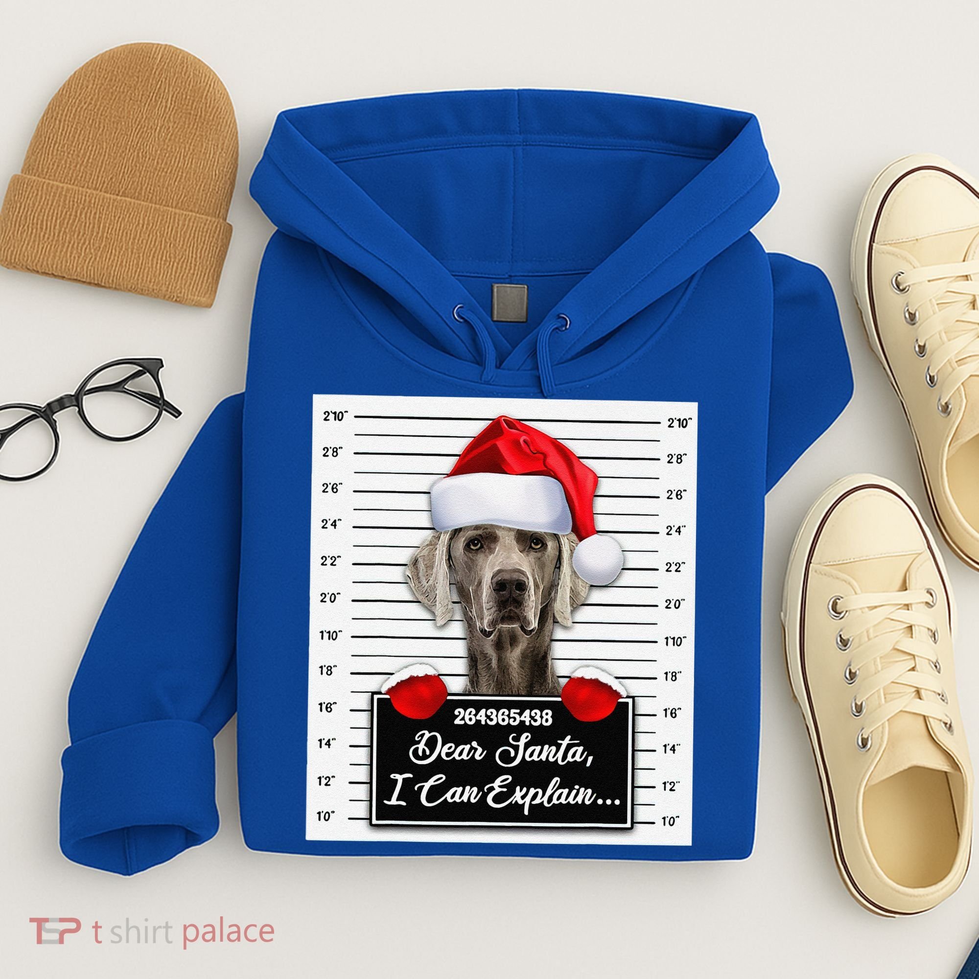 Dear Santa I Can Explain Funny Christmas Weimaraner Xmas Hoodie