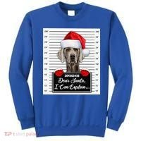 Dear Santa I Can Explain Funny Christmas Weimaraner Xmas Sweatshirt thumb 0