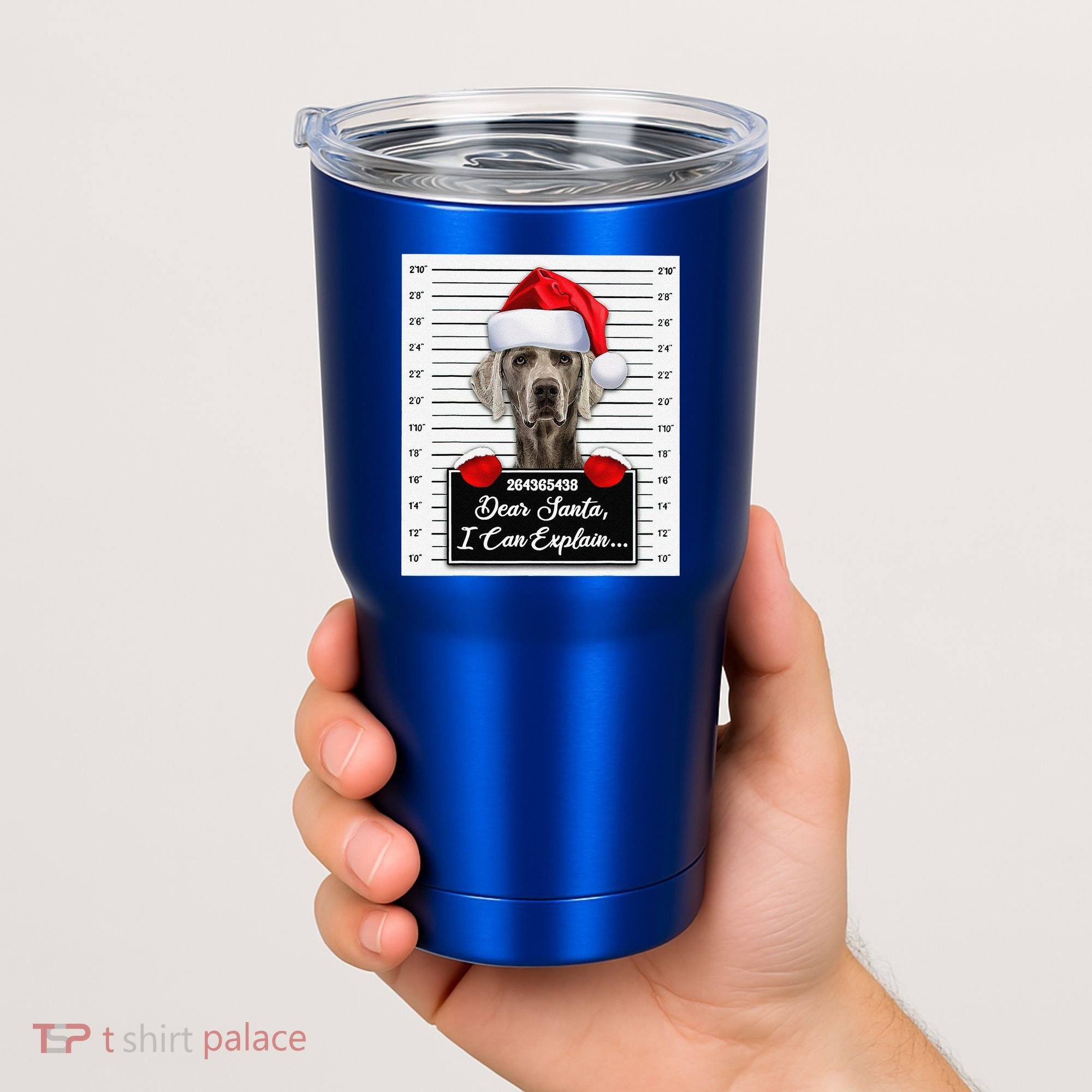 Dear Santa I Can Explain Funny Christmas Weimaraner Xmas Tumbler