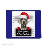 Dear Santa I Can Explain Funny Christmas Weimaraner Xmas Mousepad thumb 0