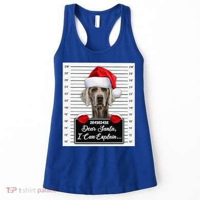 Dear Santa I Can Explain Funny Christmas Weimaraner Xmas Women's Tank Top
