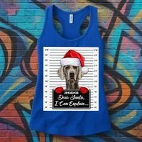 Dear Santa I Can Explain Funny Christmas Weimaraner Xmas Women's Tank Top thumb 3