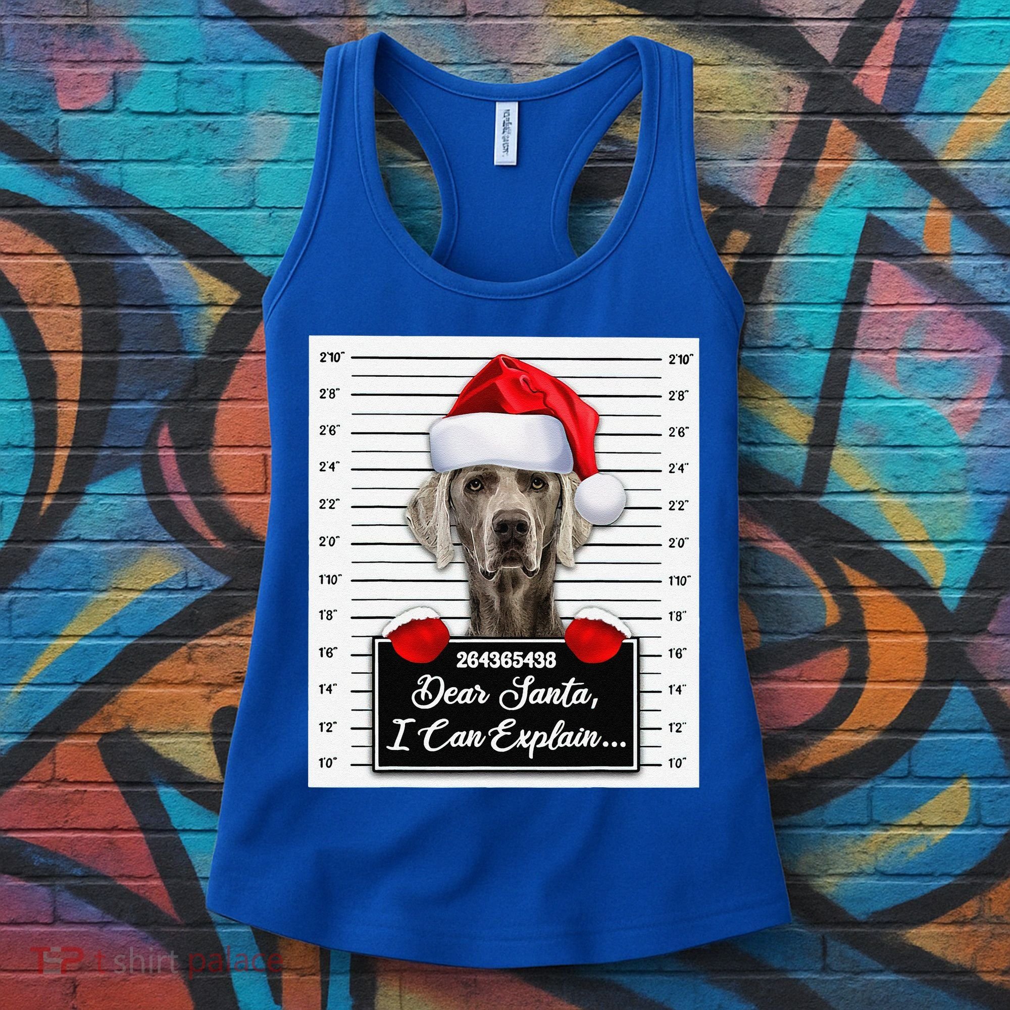 Dear Santa I Can Explain Funny Christmas Weimaraner Xmas Women's Tank Top