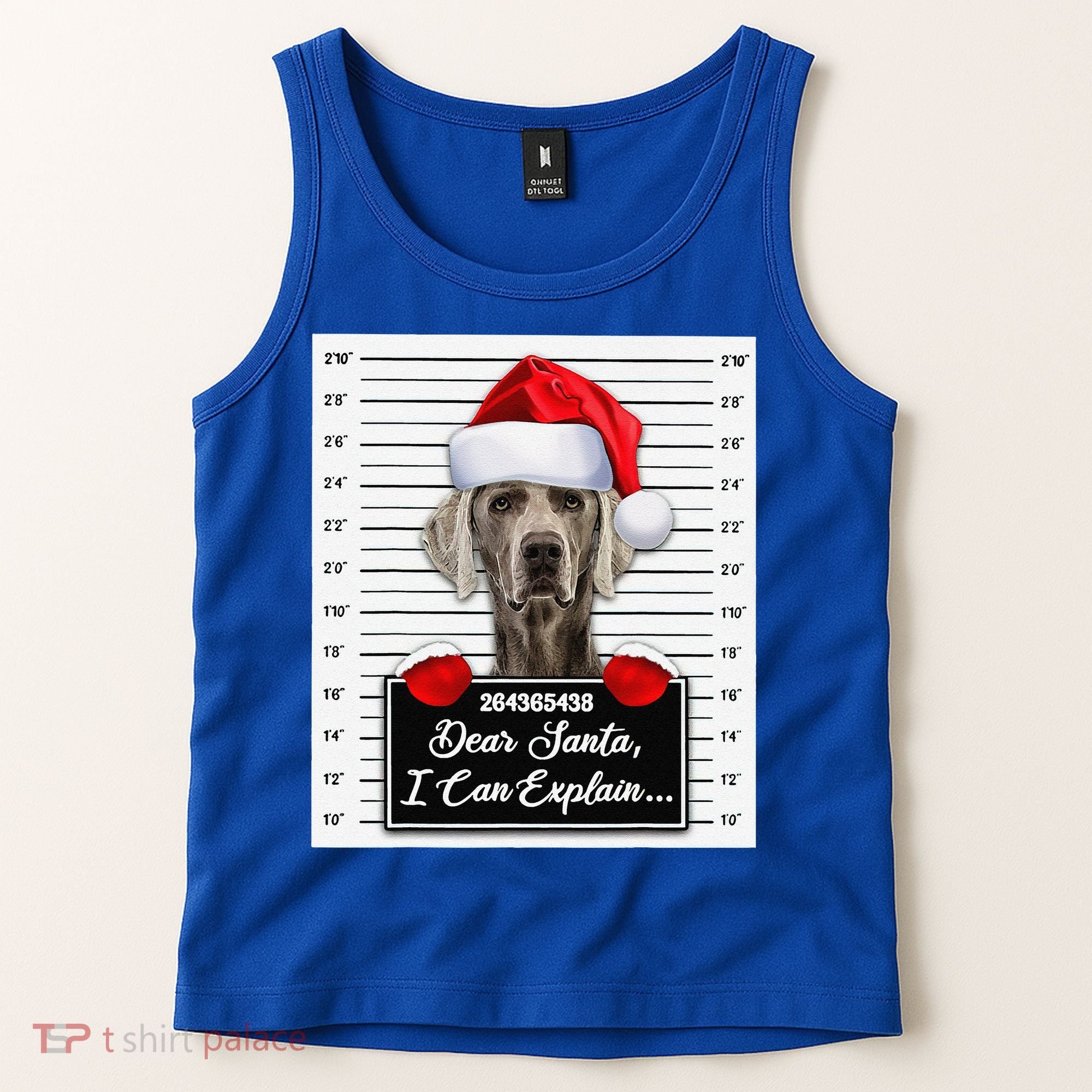 Dear Santa I Can Explain Funny Christmas Weimaraner Xmas Tank Top