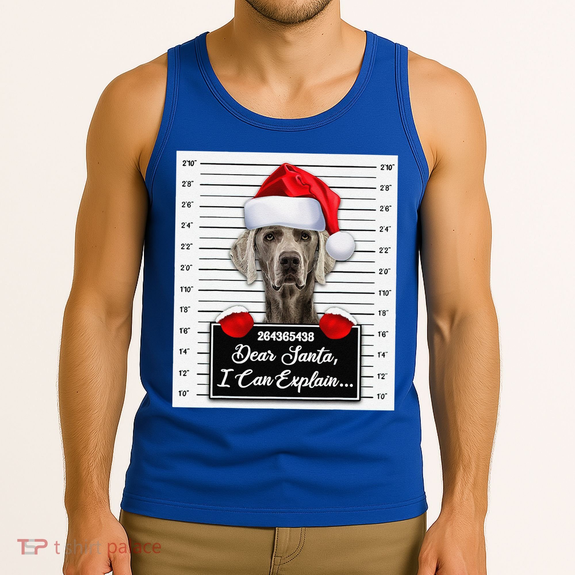 Dear Santa I Can Explain Funny Christmas Weimaraner Xmas Tank Top