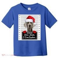 Dear Santa I Can Explain Funny Christmas Weimaraner Xmas Toddler T-Shirt thumb 0
