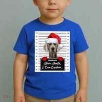 Dear Santa I Can Explain Funny Christmas Weimaraner Xmas Toddler T-Shirt thumb 2