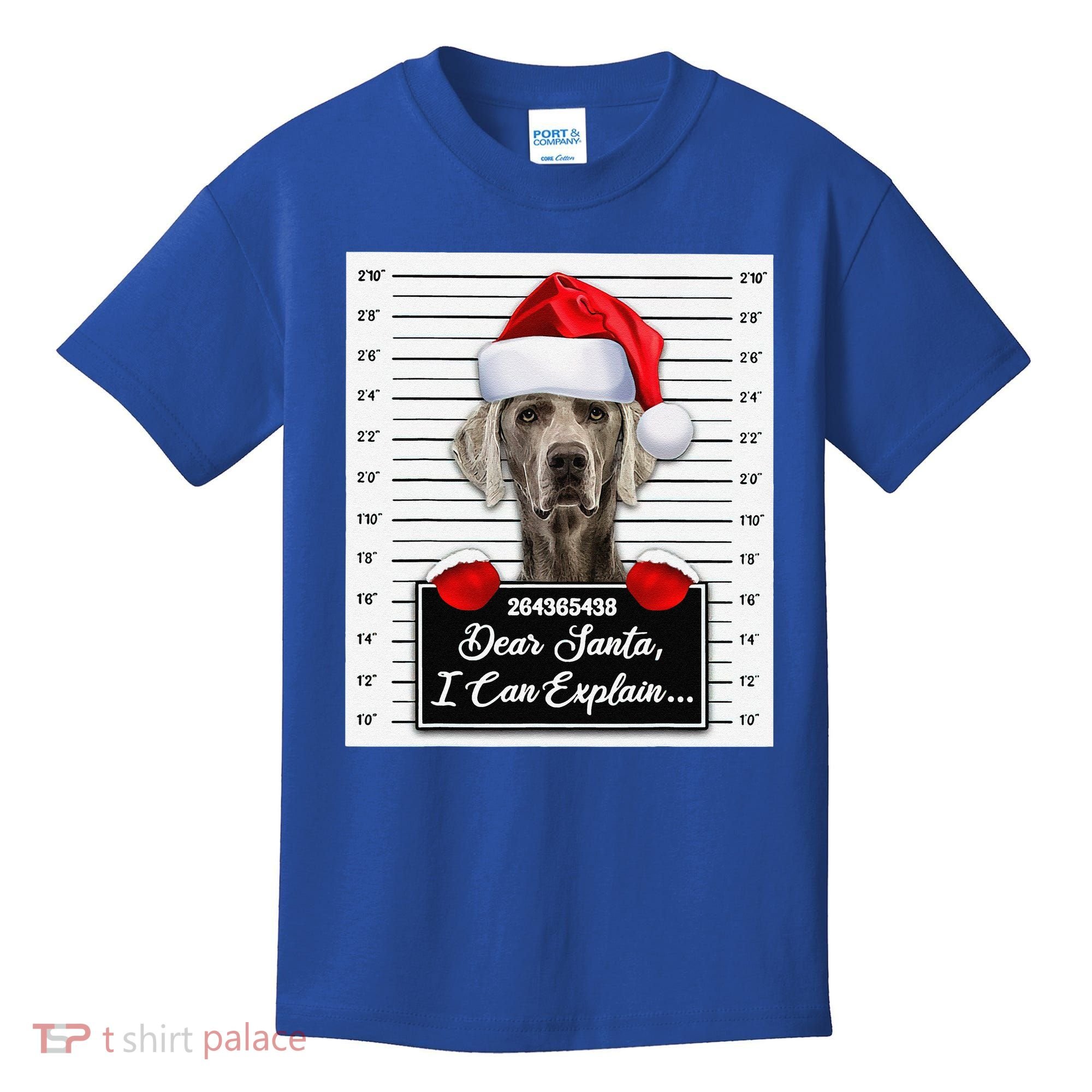 Dear Santa I Can Explain Funny Christmas Weimaraner Xmas Kids T-Shirt