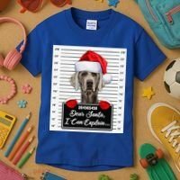 Dear Santa I Can Explain Funny Christmas Weimaraner Xmas Kids T-Shirt thumb 3