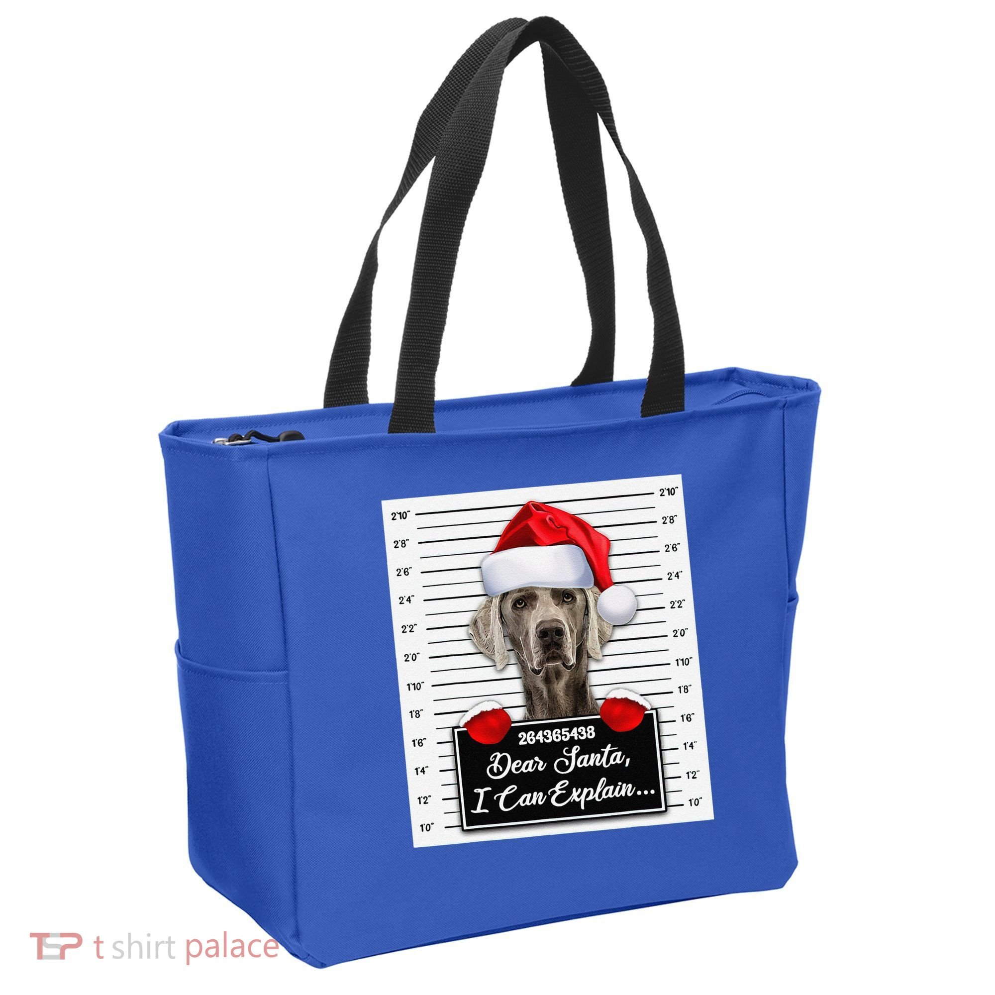 Dear Santa I Can Explain Funny Christmas Weimaraner Xmas Tote Bag
