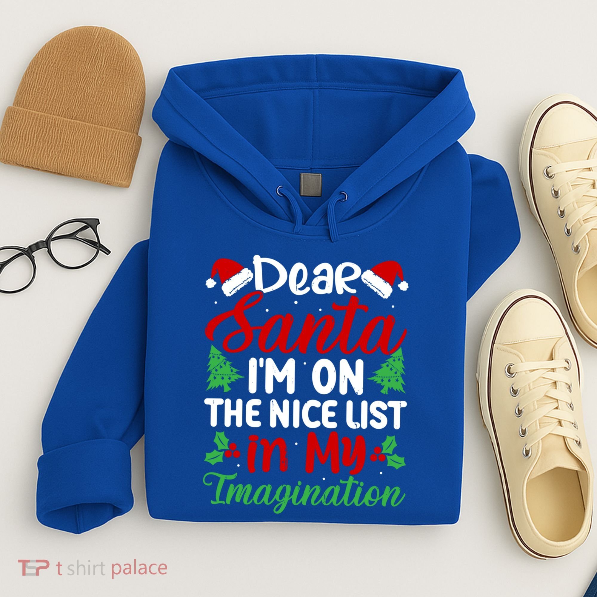 Dear Santa IM On Nice List In My Imagination Xmas Cute Gift Hoodie