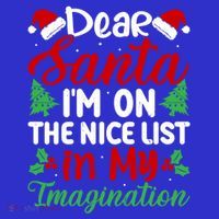 Dear Santa IM On Nice List In My Imagination Xmas Cute Gift Tank Top thumb 6