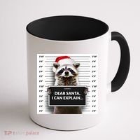 Dear Santa I Can Explain Funny Christmas Raccoon Meaningful Gift Coffee Mug thumb 1