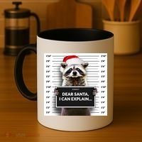 Dear Santa I Can Explain Funny Christmas Raccoon Meaningful Gift Coffee Mug thumb 4