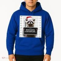 Dear Santa I Can Explain Funny Christmas Raccoon Meaningful Gift Hoodie thumb 2