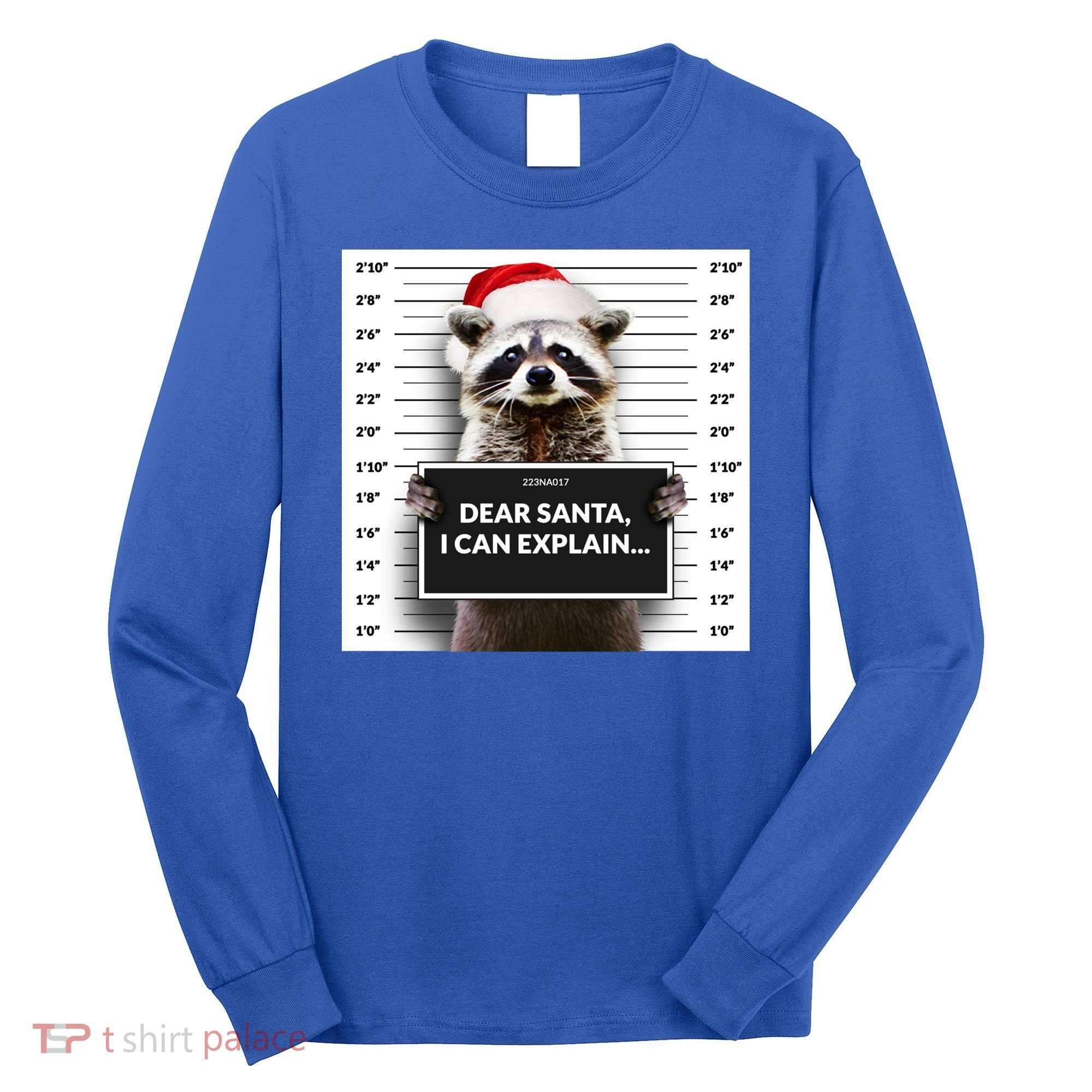 Dear Santa I Can Explain Funny Christmas Raccoon Meaningful Gift Long Sleeve Shirt
