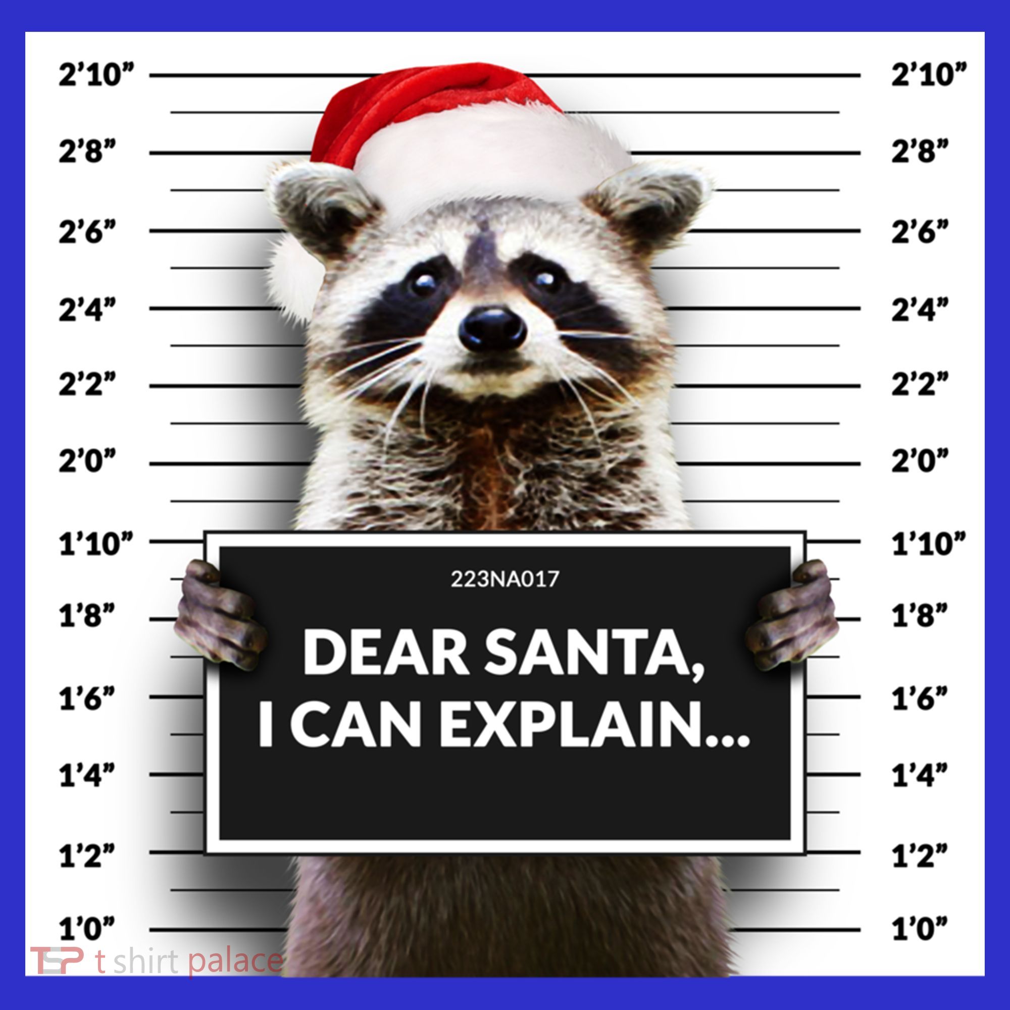 Dear Santa I Can Explain Funny Christmas Raccoon Meaningful Gift Coaster