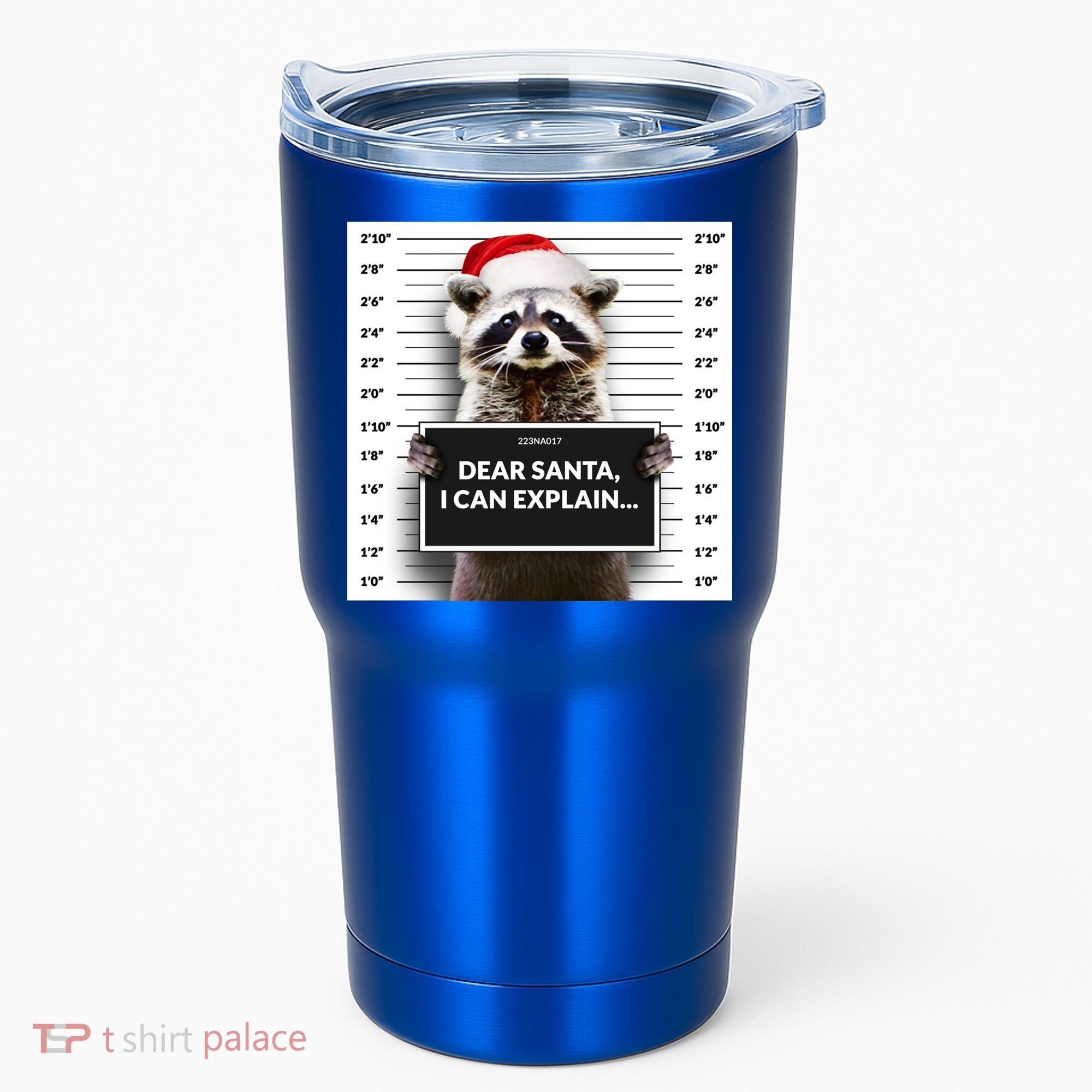Dear Santa I Can Explain Funny Christmas Raccoon Meaningful Gift Tumbler