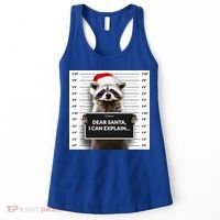 Dear Santa I Can Explain Funny Christmas Raccoon Meaningful Gift Women's Tank Top thumb 0