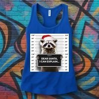Dear Santa I Can Explain Funny Christmas Raccoon Meaningful Gift Women's Tank Top thumb 3